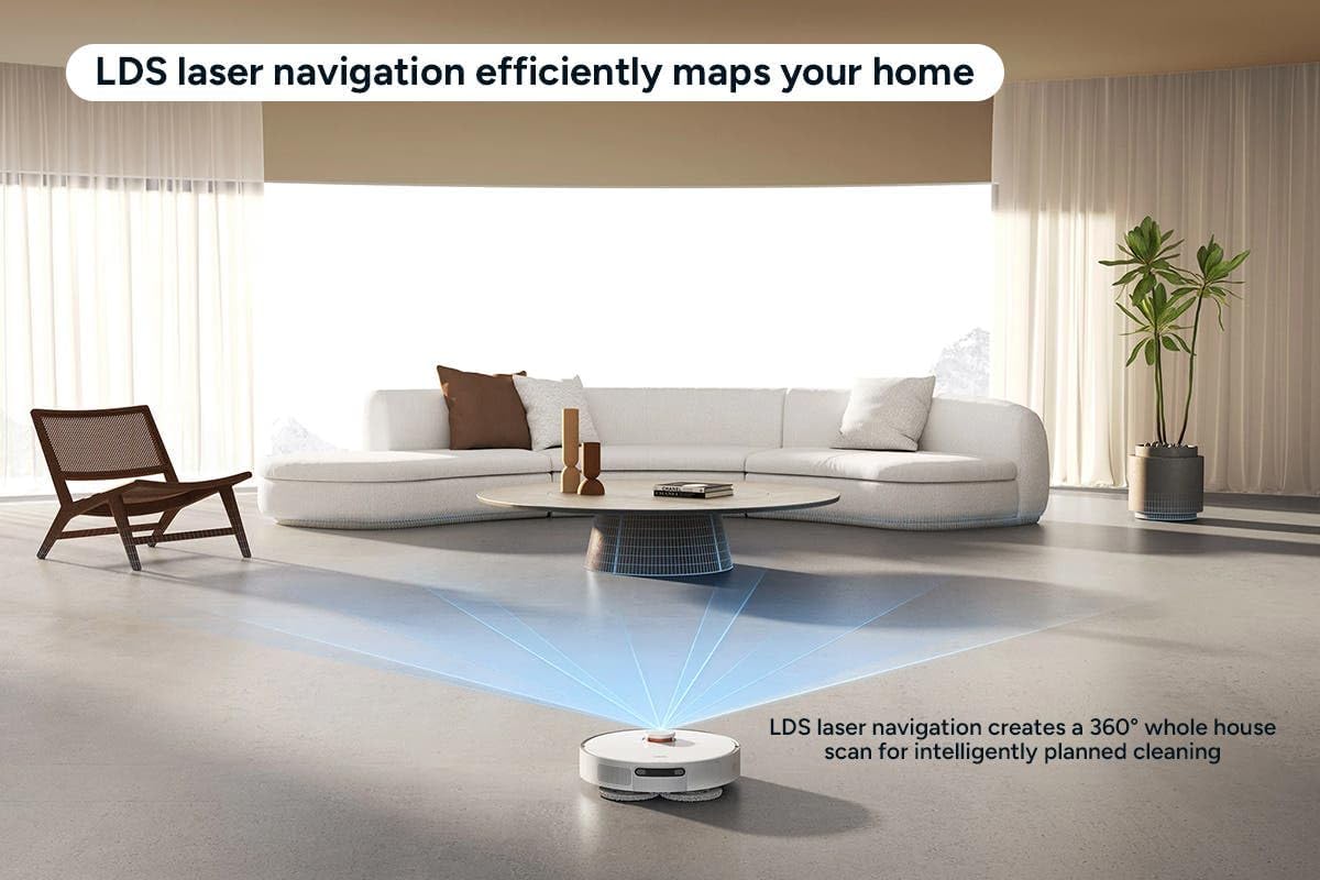 Xiaomi Robot Vacuum X20+ with 6000Pa Suction, All-in-One Station—Auto Mop washing and drying、Auto Self-Emptying, Carpet Detection, LDS Navigation, 140min Runtime, App Control，Alexa/Google Assistant