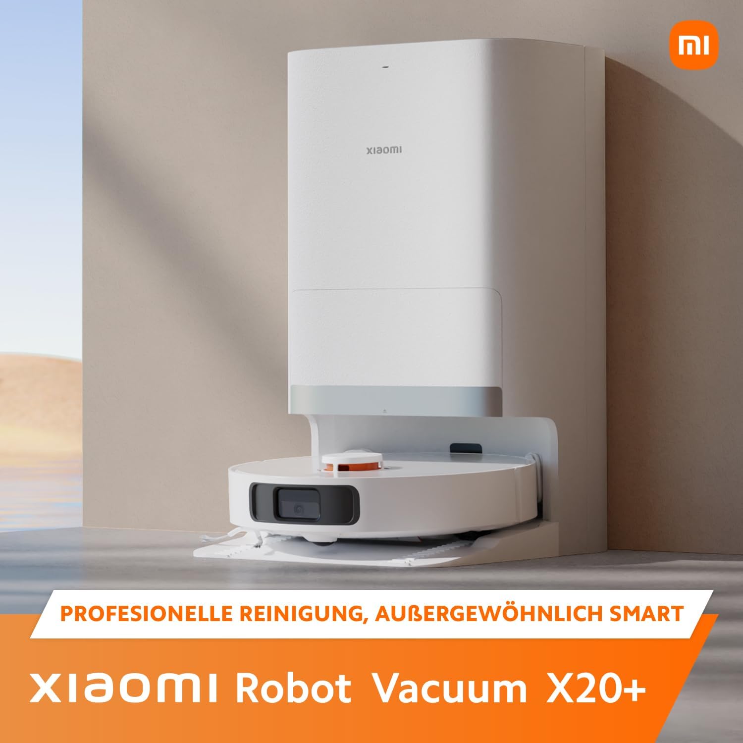 Xiaomi Robot Vacuum X20+ with 6000Pa Suction, All-in-One Station—Auto Mop washing and drying、Auto Self-Emptying, Carpet Detection, LDS Navigation, 140min Runtime, App Control，Alexa/Google Assistant