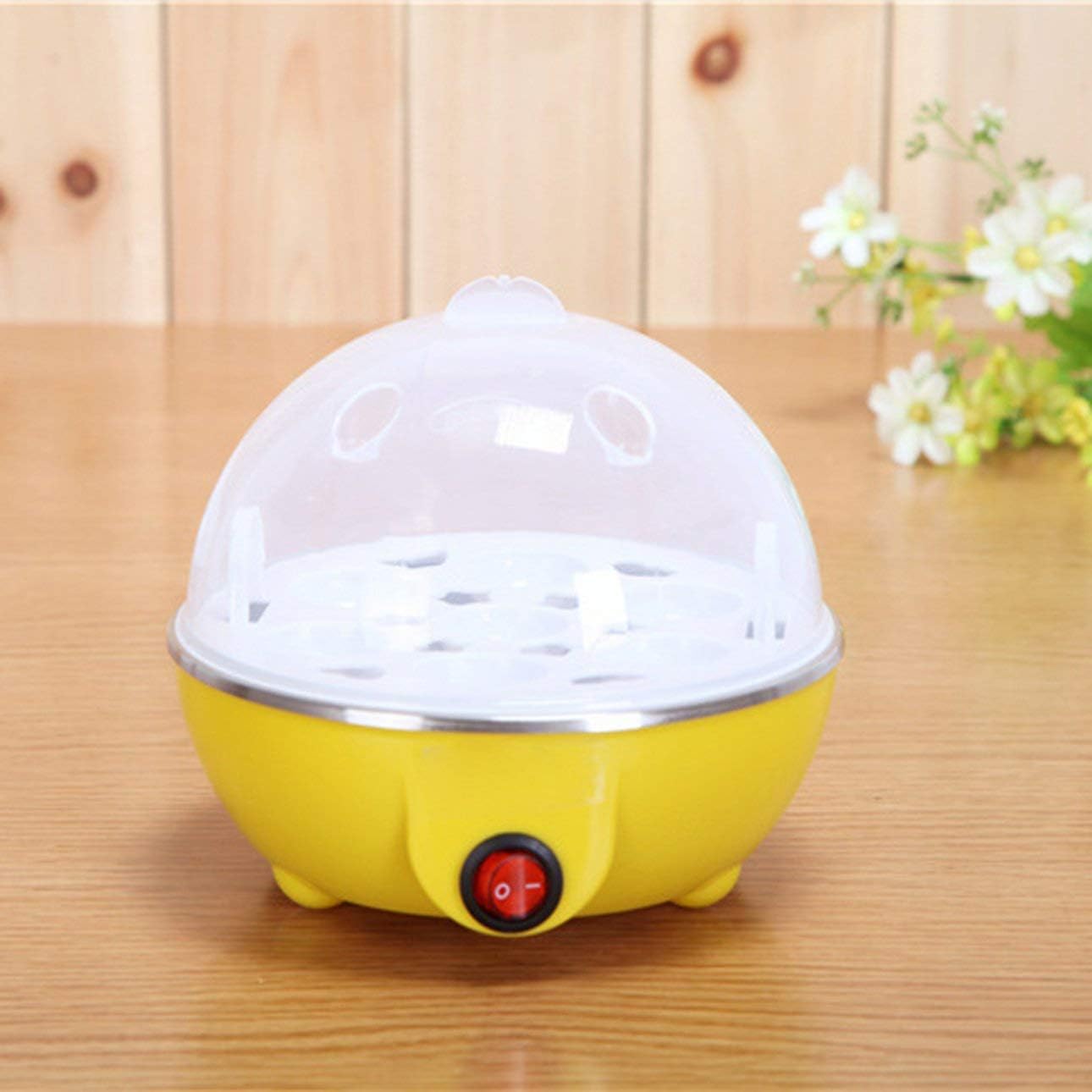 Multi-Function 7 Eggs Capacity Auto-off Electric Egg Cooker (Yellow)
