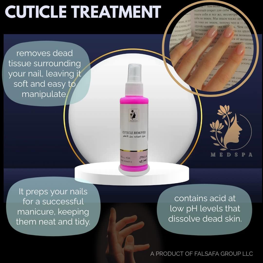 MedspaClinic Cuticle Remover 125ml. Enhances Nail Appearance. (Pack of 6)