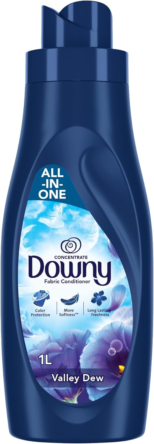 Downy Fabric Conditioner, Concentrate, Valley Dew Variant, Color Protection, More Softness, Longer Lasting Freshness, 1L Equal to 3L of Downy Dilute