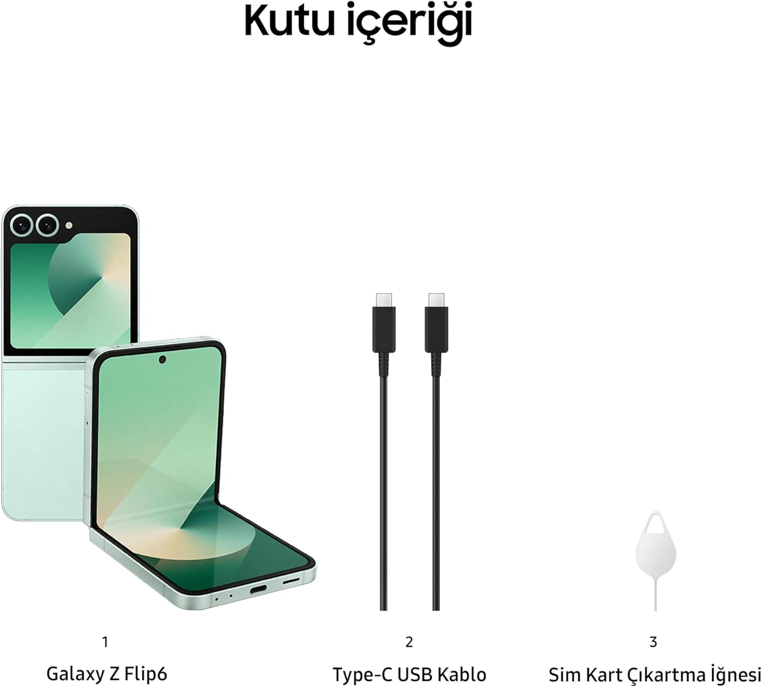 SAMSUNG Galaxy Z Flip6, 12GB RAM, 512GB Storage, Mint, 50MP Camera, 1 year Seller Warranty (International Version)