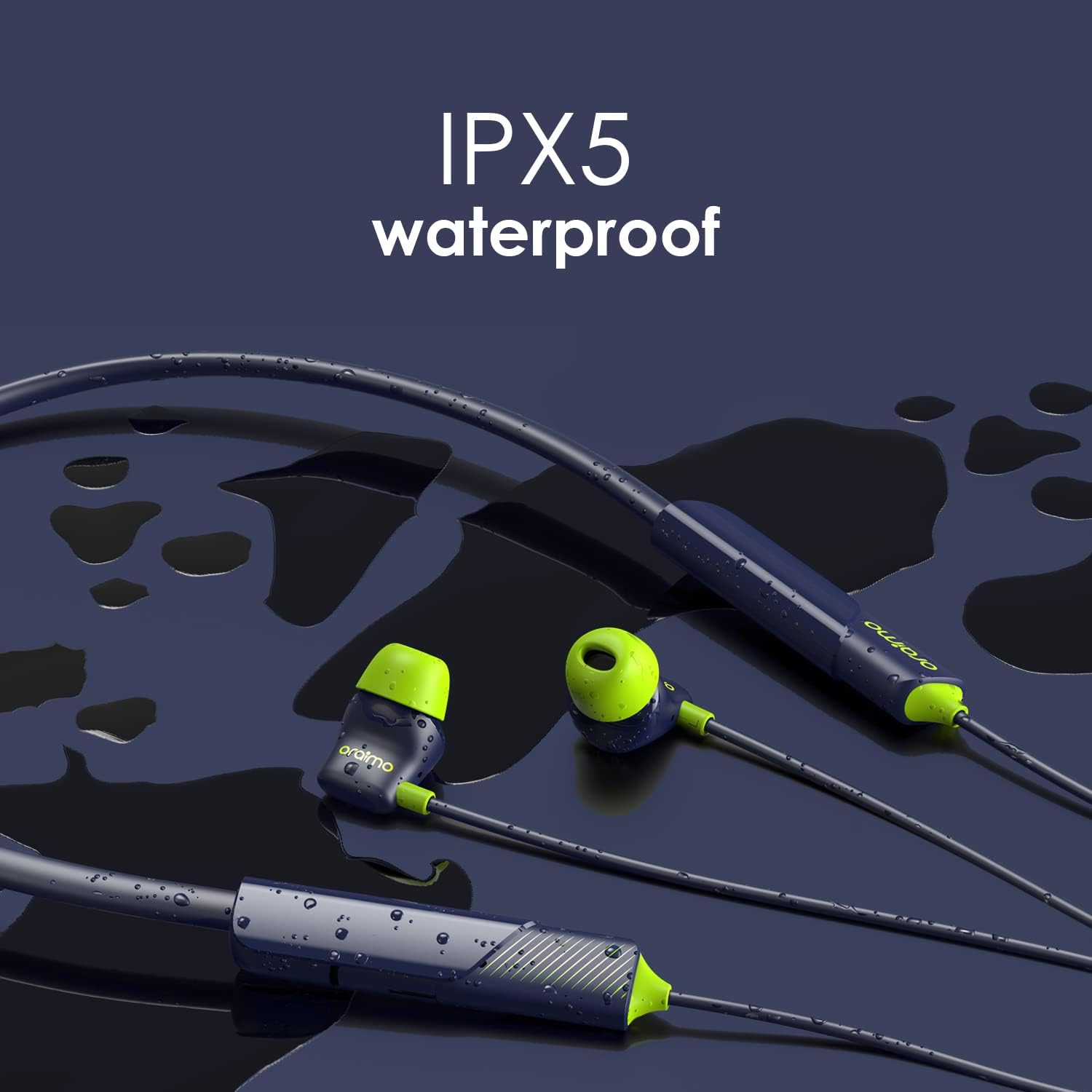 Oraimo Shark 4 OEB-E30D Neck Earphone BT V5.3 120mAh (Blue) (OEB-E03D)