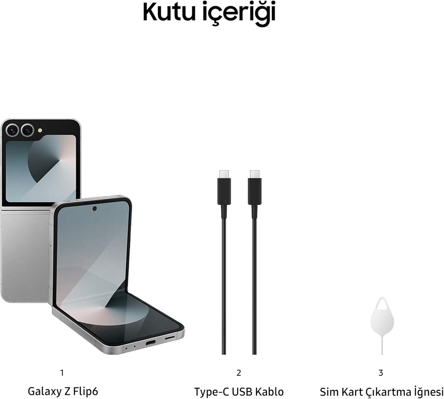 SAMSUNG Galaxy Z Flip6, 12GB RAM, 256GB Storage, Silver Shadow, 50MP Camera, 1 year Seller Warranty (International Version)