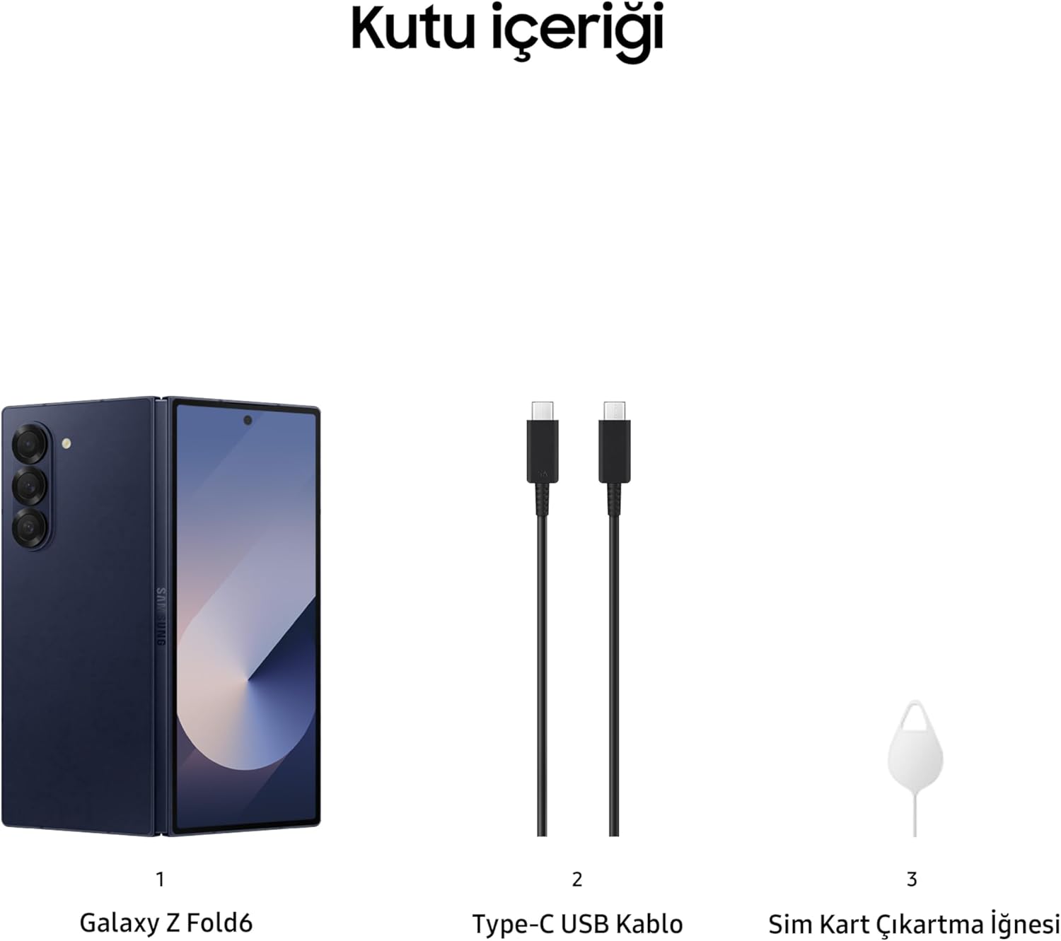 SAMSUNG Galaxy Z Fold6, 12GB RAM, 512GB Storage, Navy, Big Screen, 1 year Seller Warranty (International Version)