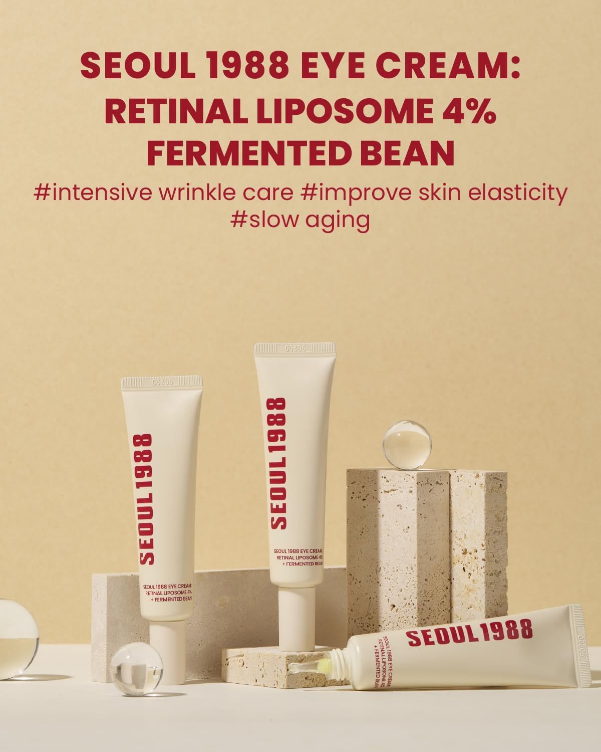 2PCS SEOUL 1988 Eye Cream : Retinal Liposome 4% + Fermented Bean