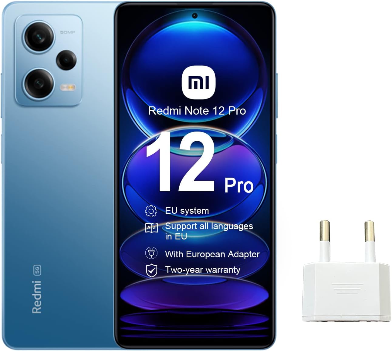 Xiaomi Redmi Note 12 Pro 12GB RAM 256GB ROM Frosted Blue,Dual Sim 50MP Camera MediaTek Dimensity 1080 120Hz Pro AMOLED Display 67W Turbo Charge
