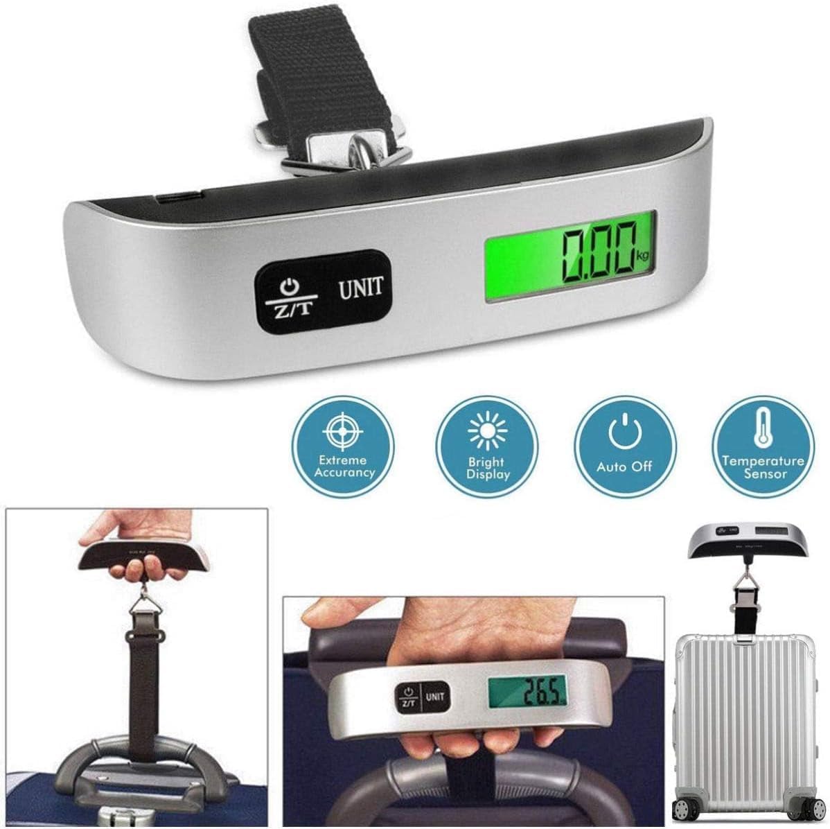 New 50kg/10g Portable LCD Digital Hanging Luggage Scale Travel Electronic Weight