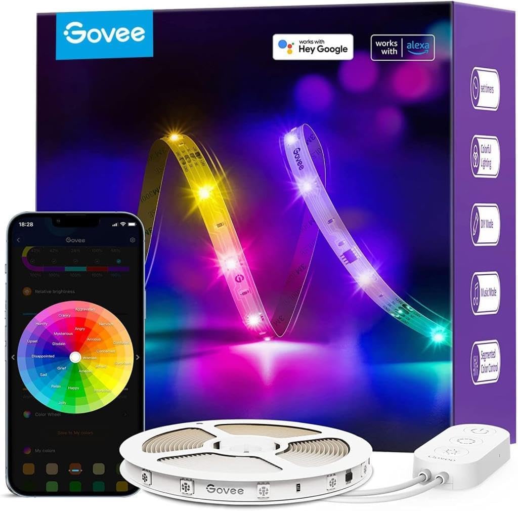 Govee RGBIC Basic Wi-Fi + Bluetooth LED Strip Lights 5 Meter