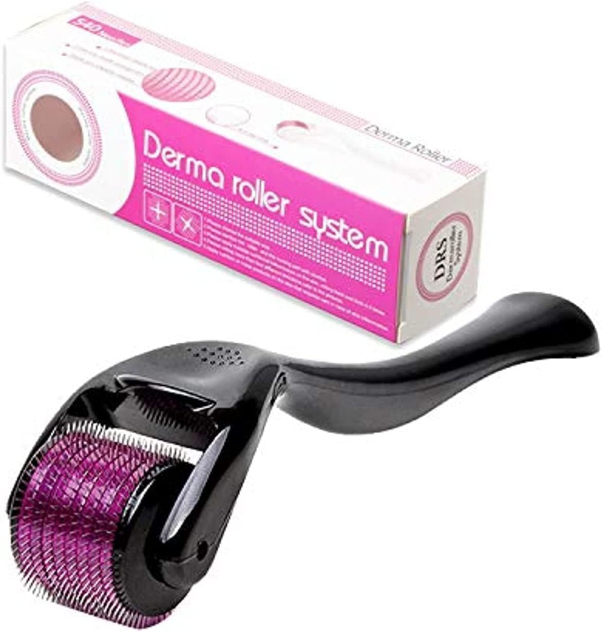 SHOWAY Derma Roller Microneedle Kit for Face, Body, Hair Premium 540 Titanium Microneedling Facial Skincare Microdermabrasion Derma roller for Men and Women (0.5mm), 1.0 count, 1