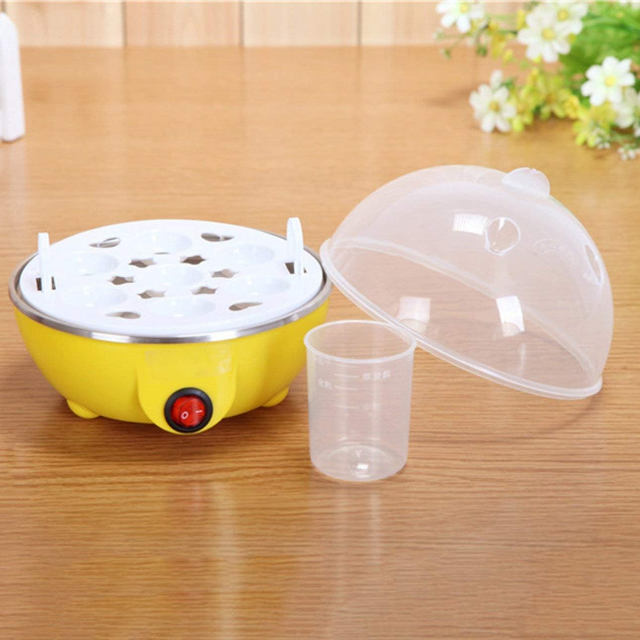 Multi-Function 7 Eggs Capacity Auto-off Electric Egg Cooker (Yellow)