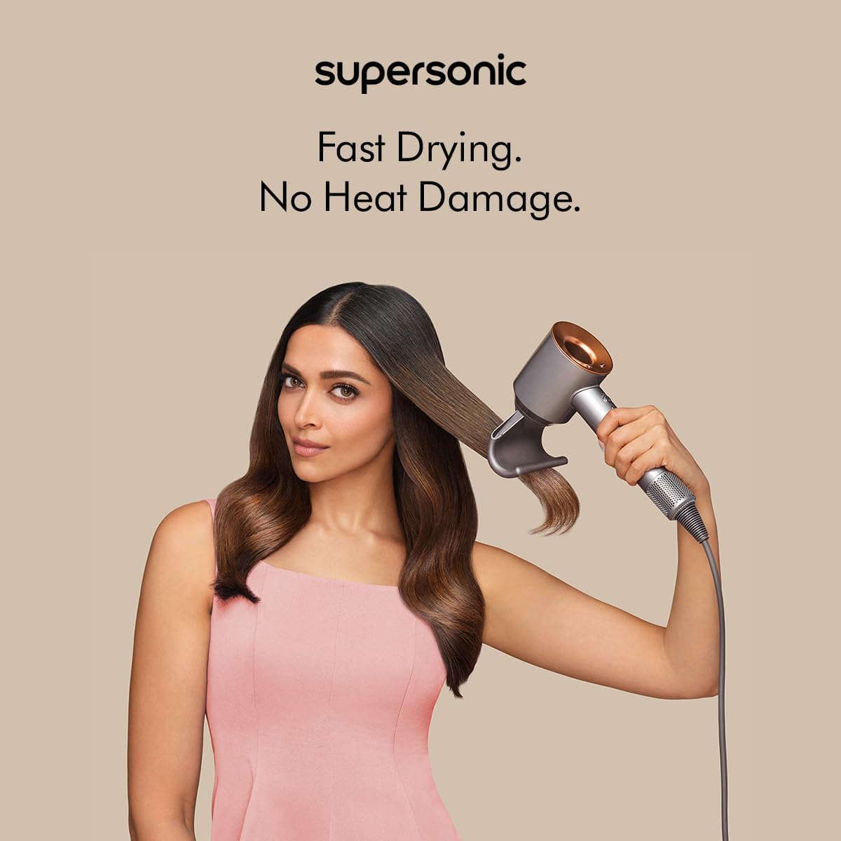 Dyson Supersonic Hair Dryer In Nickel/Copper, 1380 Watts