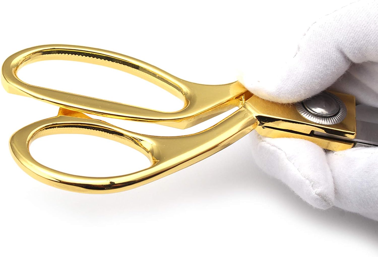 Highgradelife2018 (20cm ) - 20cm Sharp Tailor Scissors Stainless Steel Clothing Dressmaking Shears Fabric Craft Cutting Adjustable Kitchen Scissors (Gold)