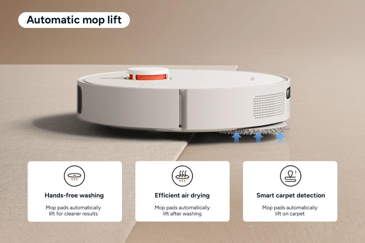Xiaomi Robot Vacuum X20+ with 6000Pa Suction, All-in-One Station—Auto Mop washing and drying、Auto Self-Emptying, Carpet Detection, LDS Navigation, 140min Runtime, App Control，Alexa/Google Assistant