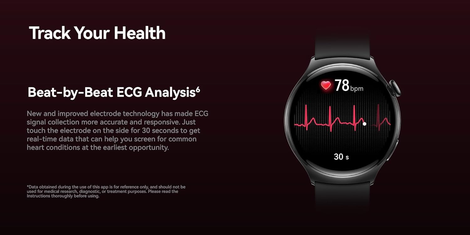 HUAWEI Watch 4 Pro Smartwatch, Spherical Sapphire Glass, Health at a Glance, eSIM Cellular calling, Fresh-new Activity Rings, 21-Day Battery Life, ECG Analysis, Compatible with Andriod & iOS, Titanium
