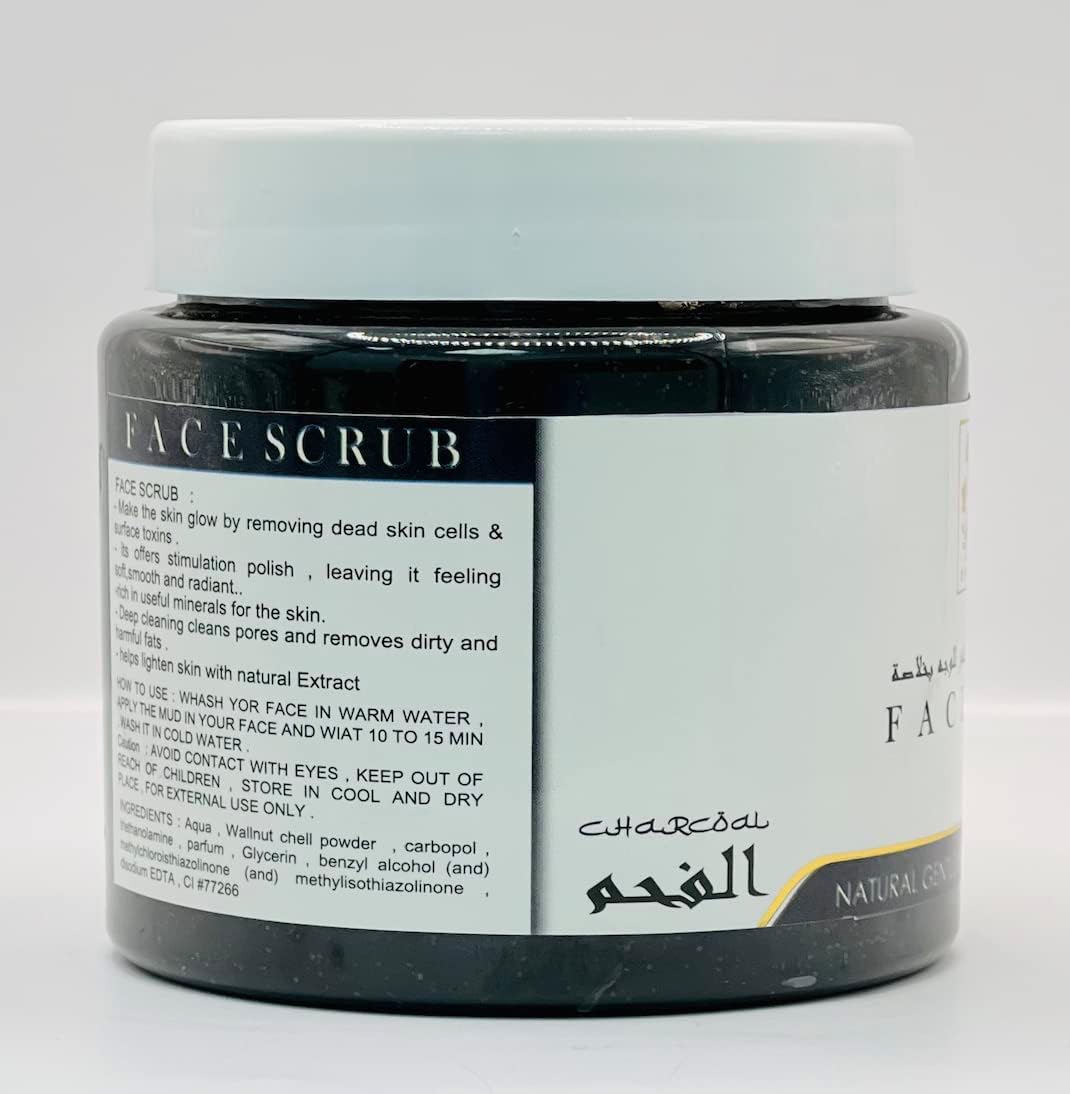MEDSPA Charcoal Face Scrub Natural Gentle Exfoliating Treatment 500ml
