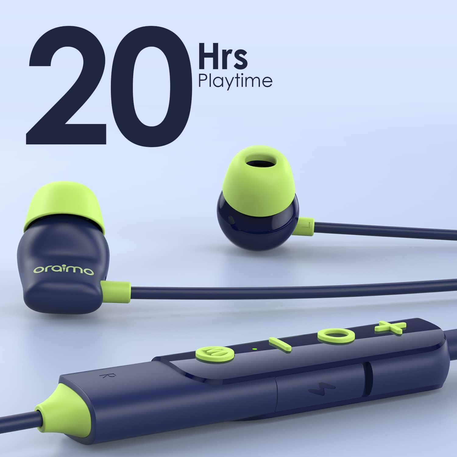 Oraimo Shark 4 OEB-E30D Neck Earphone BT V5.3 120mAh (Blue) (OEB-E03D)