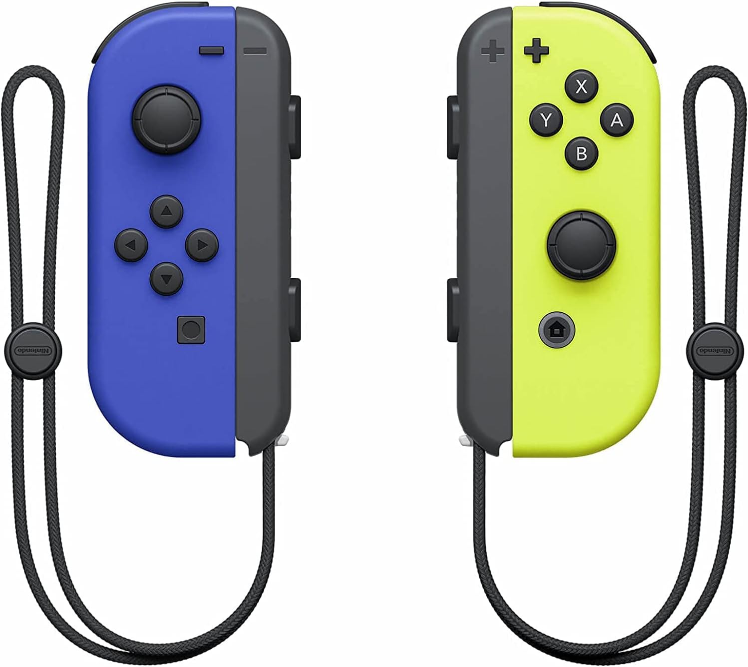 وحدة تحكم لاسلكية Joy Cons لجهاز Nintendo Switch، وحدات تحكم بديلة يمين/يسار متوافقة مع Nintendo Switch - أصفر نيون/أزرق