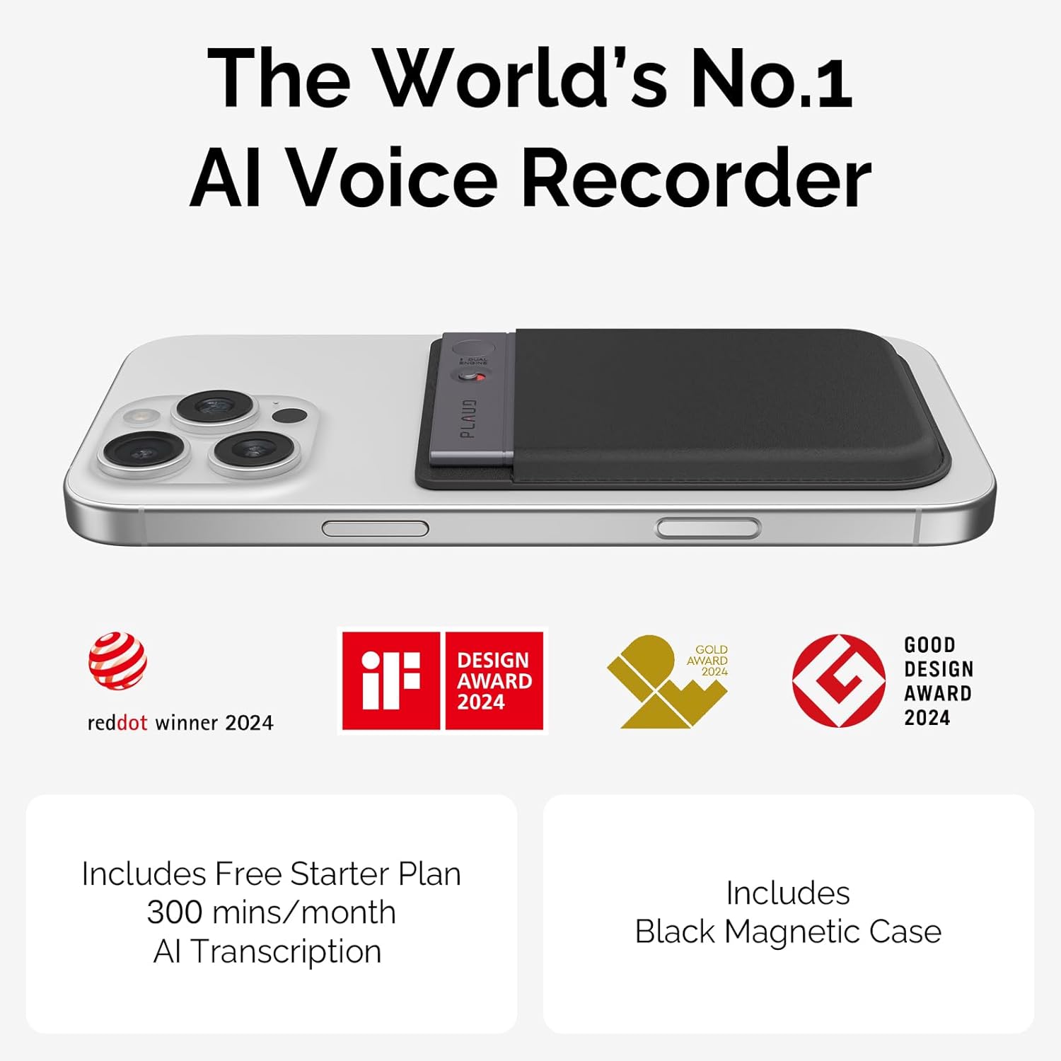 PLAUD Note AI Voice Recorder (Black)