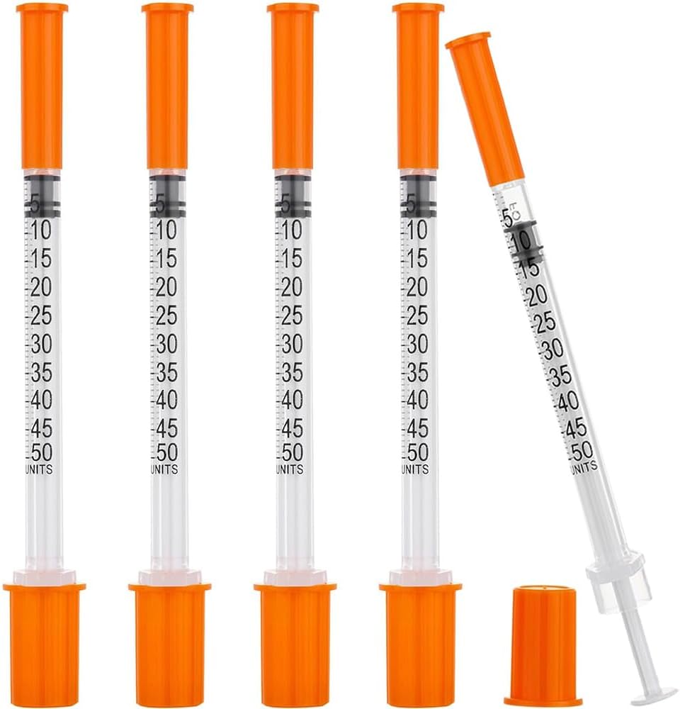Juleioube 0.5ml/cc 30G 8mm Distribution Measuring Tools Multiple Uses Precision Dispensing Measuring Tool Plastic Laboratory Accessories – Individually Wrapped (10 Pack)