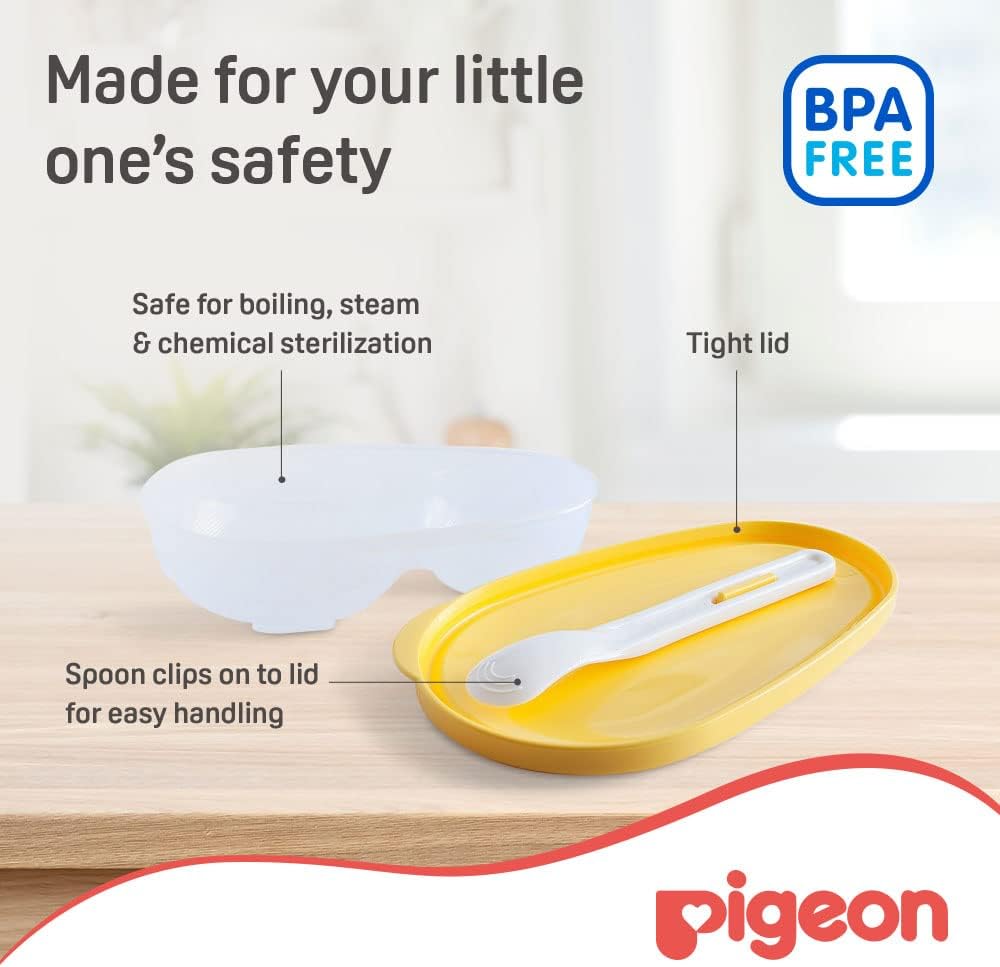 Pigeon, Feeding Dish, For Refrigerator Storage, With Feeding Spoon, Bpa Free