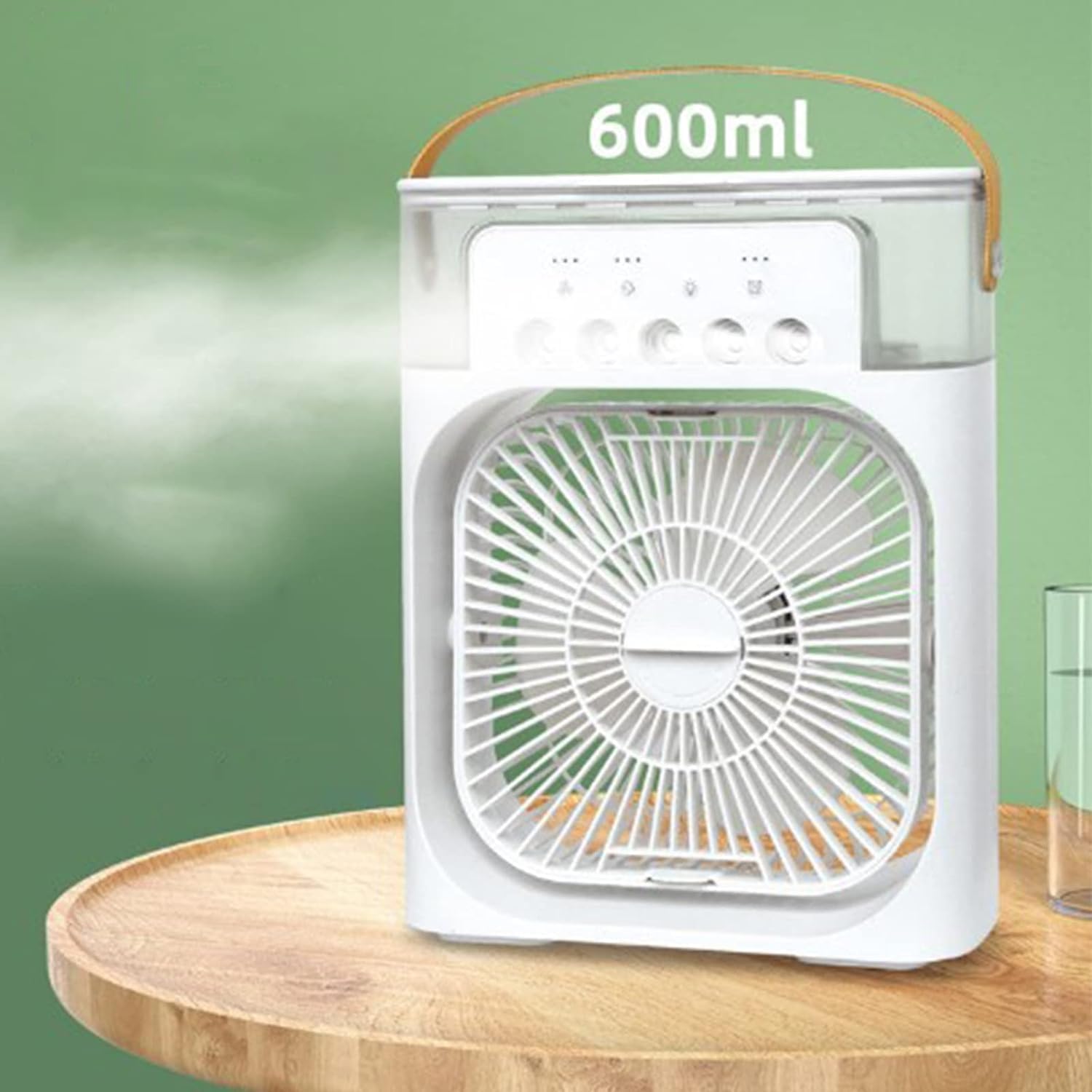 Shopit Electronics Water Mist Spray Fan, High Grade White Water Cooled Fan Portable for Tabletop | Desktop Humidifier Cooler Fan Mini Air Conditioner Portable Air Cooler Spray Water Mist Fan (White)