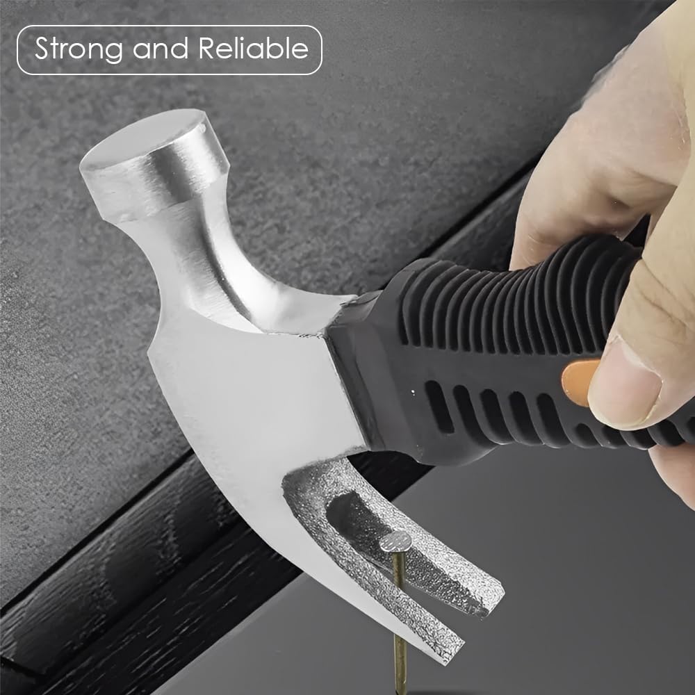 ORDERLY by HEXAR® Claw Hammer, 290g, Small Camping Claw Hammer, Engineering Hammer, Steel Alloy Woodworking With Non-slip Handle, Easy to Carry For DIY