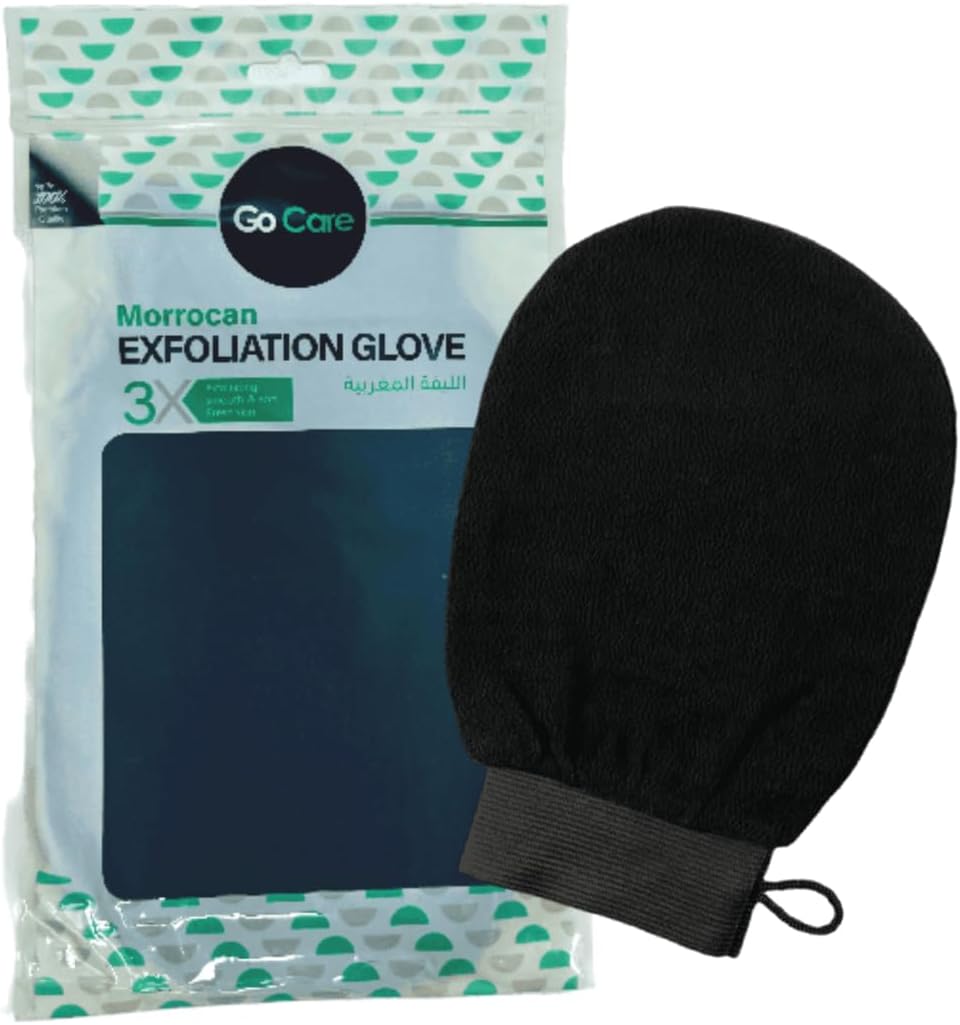 MEDSPACLINIC GoCare Moroccan Exfoliating Loofah Gloves Deep Cleansing & Revitalizing Bath Mitts, Ideal for All Skin Types, Pack of 1