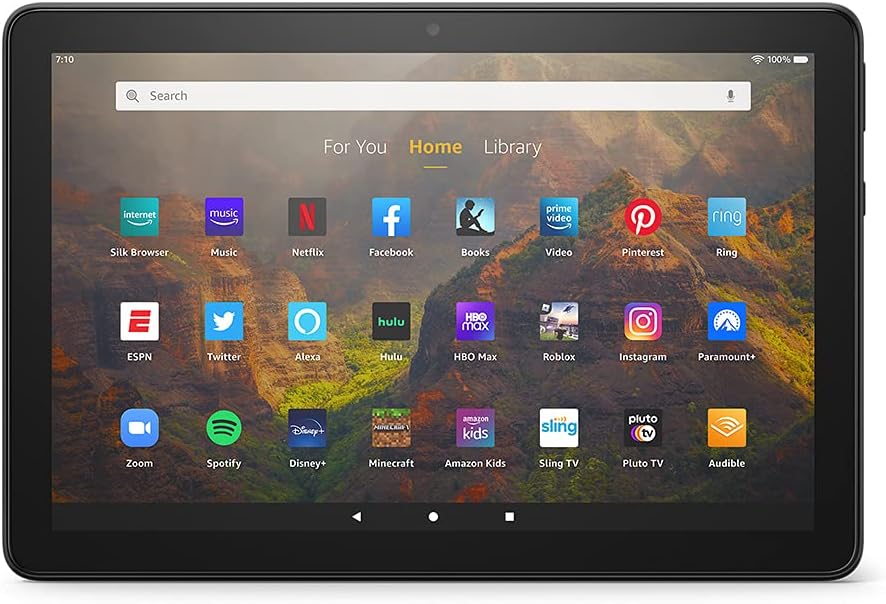 Amazon Fire HD 10 tablet, 10.1", 1080p Full HD, 64 GB, Denim black