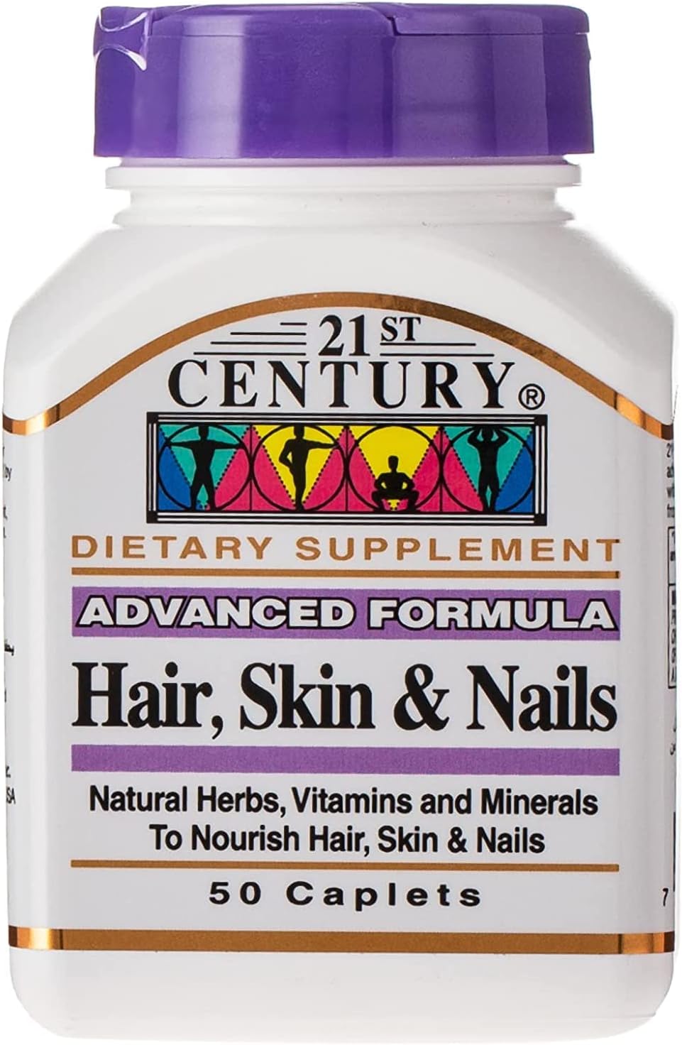 Dietary Supplement Advanced Formula Hair, Skin & Nails, 50 Caplets