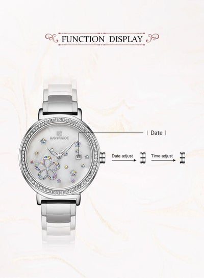 NAVIFORCE Luxury Women Watch Fashion Stainless Steel Waterproof Bracelet Wrist Watches with Date NF5016