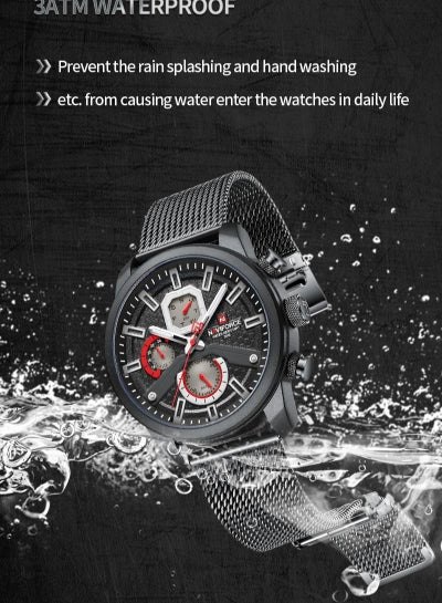 NAVIFORCE NF9211S ساعات تقويم رجالية ساعة رياضية كاجوال للرجال كوارتز ساعة يد بحزام ستانلس ستيل ساعة Relogio Masculino 2023
