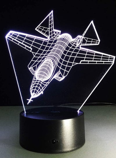 3D Lamp Visual Light Effect Touch and Remote Switch 16 Colors Changes Night Light Airplane Jet