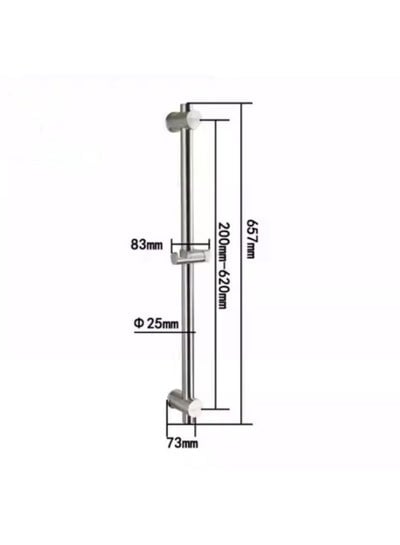 304 Stainless Steel Finishing Shower Slide Bar Hand with Shower Hose and Shower Head