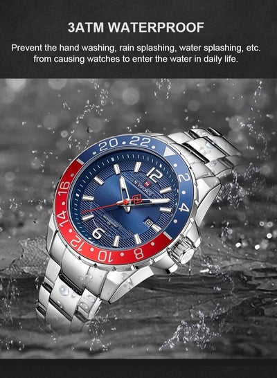 NAVIFORCE Men Luxury Watch Stainless Steel Calendar Waterproof Quartz Wristwatch NF9192