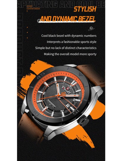 ساعات NAVIFORCE 9209 للرجال رياضية عسكرية مضيئة مقاومة للماء كاجوال