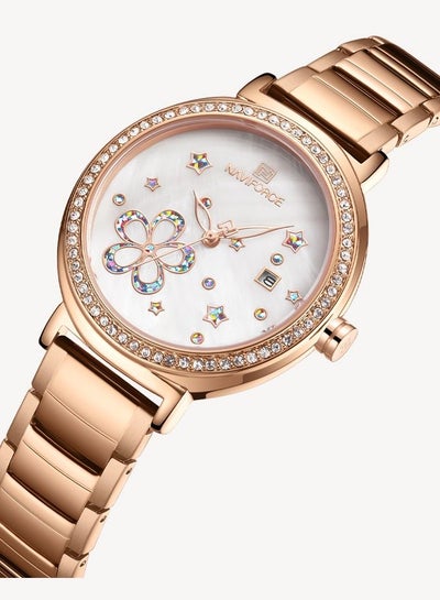 NAVIFORCE Luxury Women Watch Fashion Stainless Steel Waterproof Bracelet Wrist Watches with Date NF5016