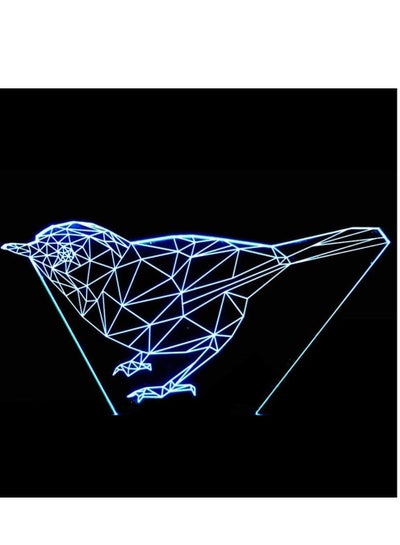 Night Lights LED Colorful Gradients Bird 3D Stereo Remote USB Lamp Night Light Touch Bedside Creative Decorative Desk Birthday Bird