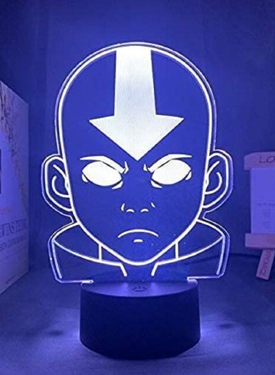 أضواء الليل LED الاكريليك LED ضوء الليل الصورة الرمزية آخر Airbender للأطفال غرفة نوم ديكور ضوء الليل أسطورة Aang الشكل مكتب مصباح ثلاثي الأبعاد