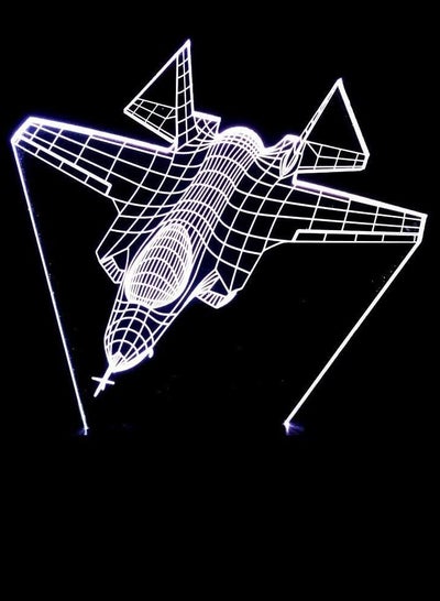 متعدد الألوان أضواء الليل الطائرات المقاتلة مجسمة 3D LED مصباح الغلاف الجوي التدرجات الملونة اللمس عن بعد USB متعدد الألوان ضوء الليل