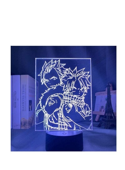 ثلاثية الأبعاد الوهم مصباح LED ضوء الليل أنيمي الجنية الذيل ناتسو Dragneel &amp; أمبير Er Erza القرمزي اللمس الاستشعار للأطفال غرفة الديكور لمبة مكتب