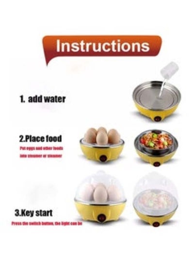 جهاز طهي البيض الكهربائي من Egg Pocher - أصفر/شفاف