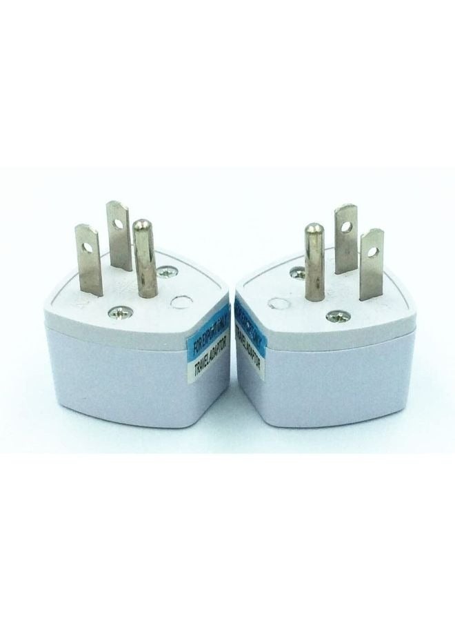 2pcs EU AU UK to USA Japan Canada Converter Travel Power Plug Adapter