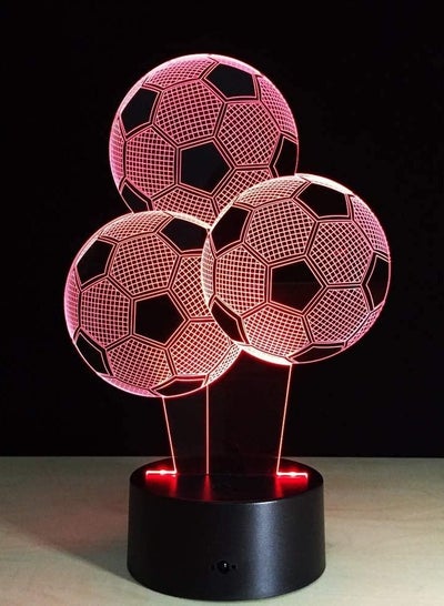 3D ليلة ضوء كرة القدم بالون شكل 3D LED مصباح 7 ألوان تغيير 3D الوهم مصباح كرة القدم ليلة ضوء 3D البصرية ضوء هدية لمحبي الرياضة