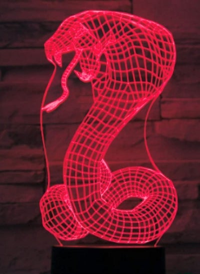 Multicolour 3D Snake Night Light Lamp Illusion 16 Color Changing Touch Switch Table Desk Decoration Lamps Gift with Acrylic Flat ABS Base USB Cable Toy