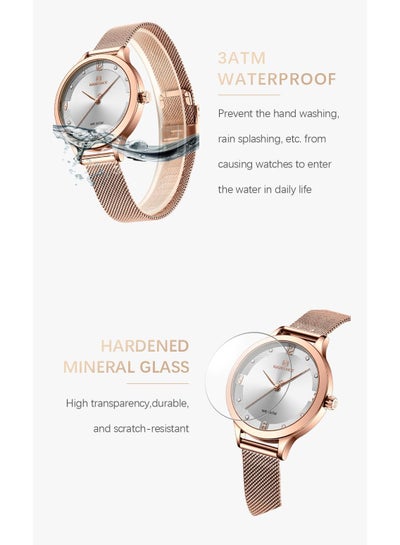 NAVIFORCE Women Watch Luxury Fashion Quartz Watches for Women Blue Dial Elegant Waterproof Wristwatch Gift for Female NF5023