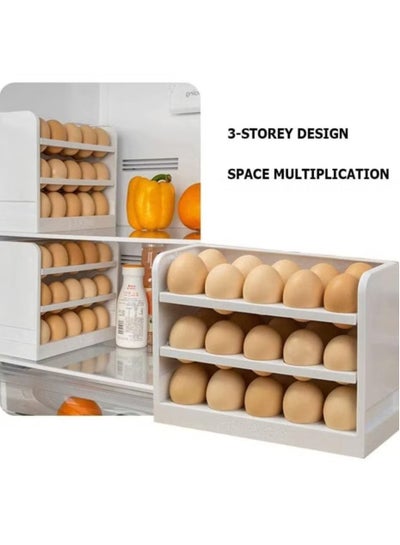 3-Layers Egg Holder 30 Count Space Saver