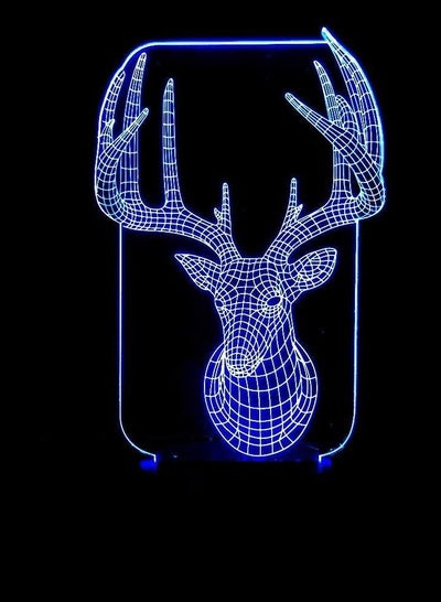 عيد الميلاد الأيائل رئيس 3D مجسمة اللمس عن بعد USB لمبة مكتب ضوء الليل السرير الإبداعية ديكور مكتب عيد ميلاد