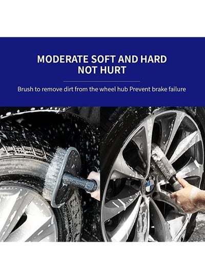Steel and Alloy Wheel Cleaning Brush, Rim Cleaner, Tire Auto Truck Motorcycle Bike Wheel Brush Washing Hub Cleaning Tool for Car
