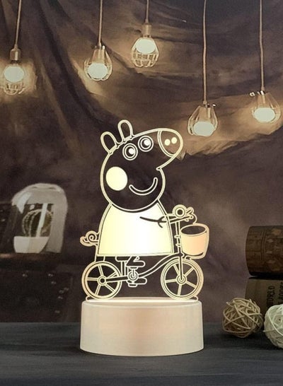3D Night lamp USB Battery Desk lamp Headlights-USB 11 colors Light